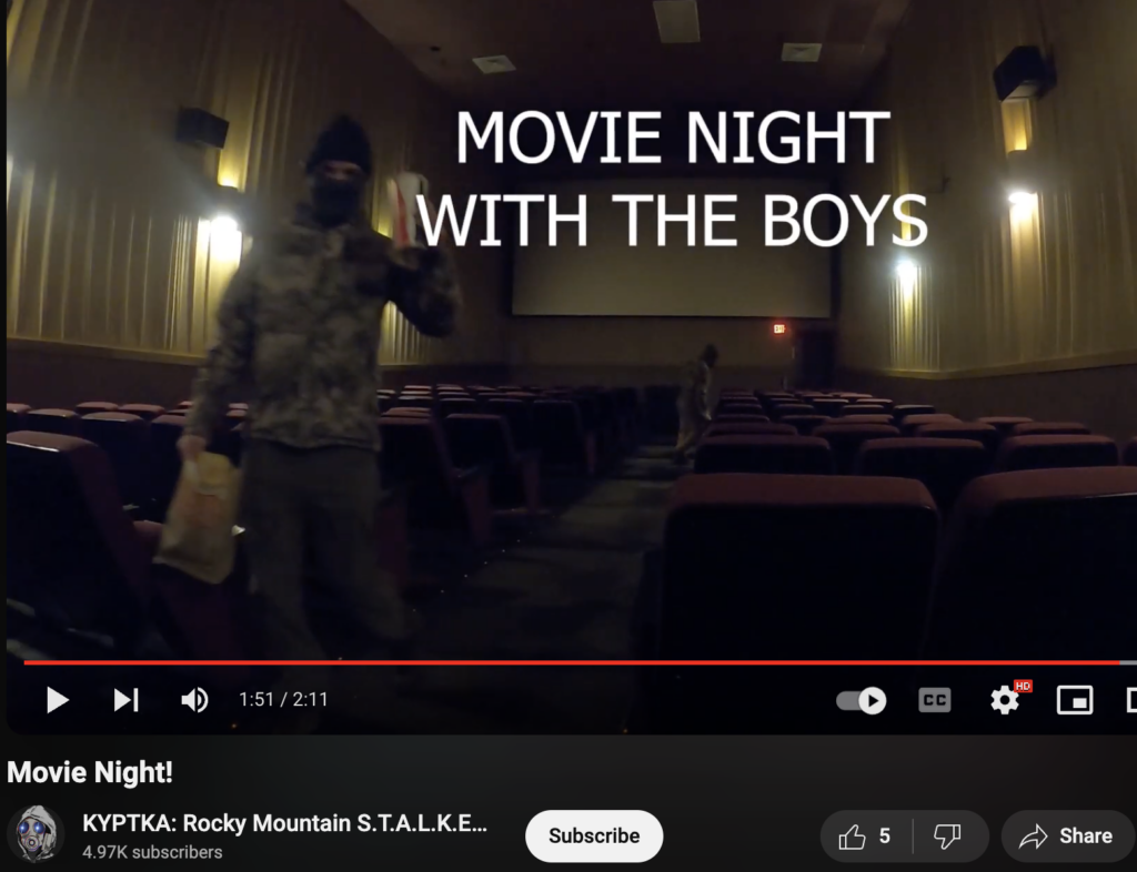 Movie night with the boys